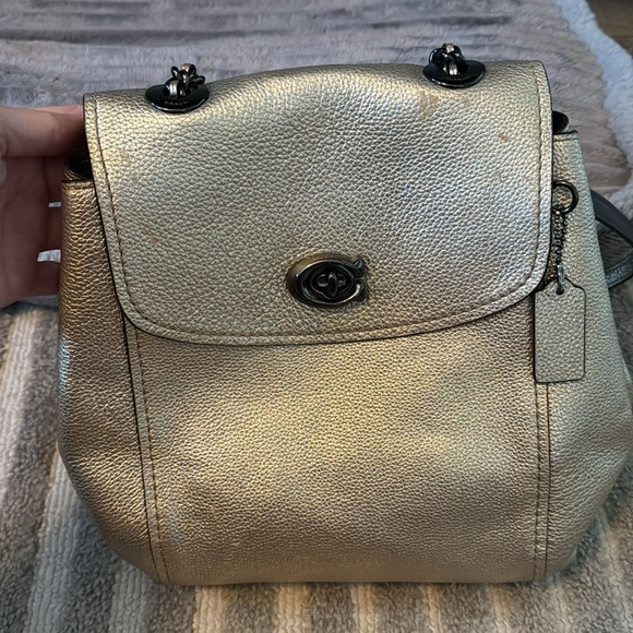 Coach light gold backpack purse - Picture 6 of 6